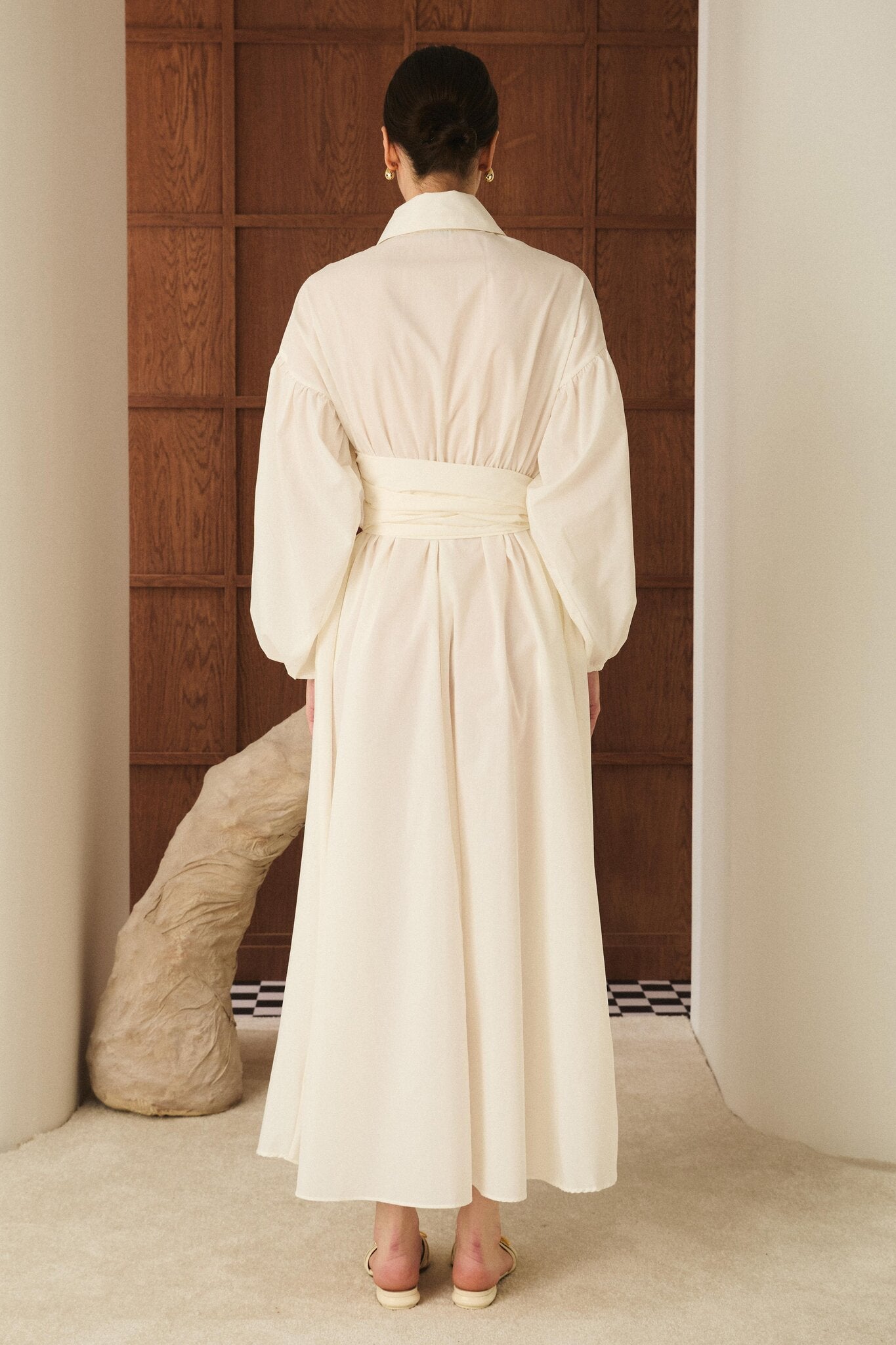 Robe à nœud – Écru